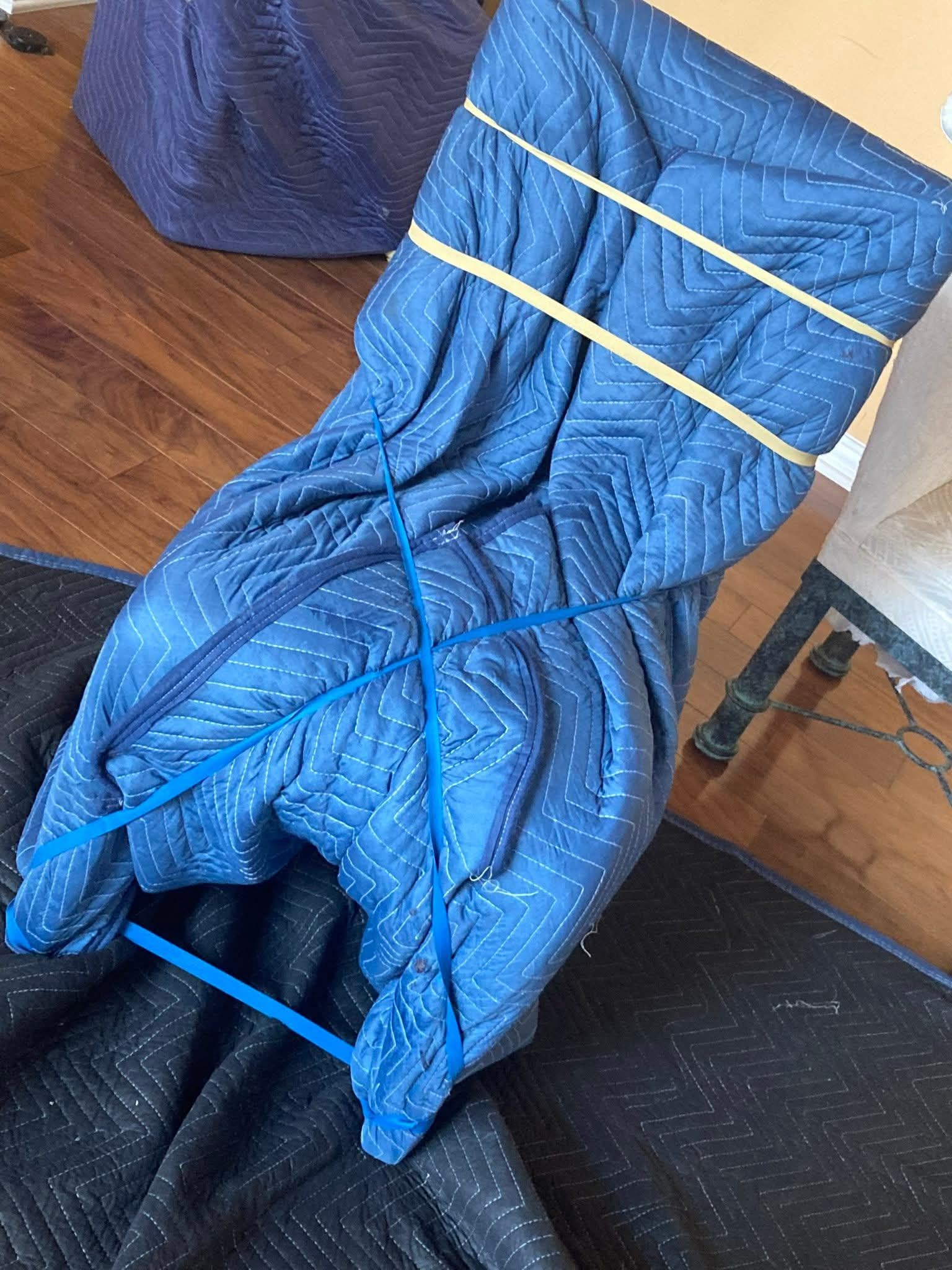 Covering Chair With A Moving Blanket